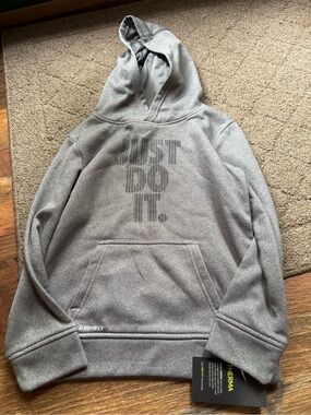 Nike Gray 'Just Do It.' Men's Hoodie Sweatshirt